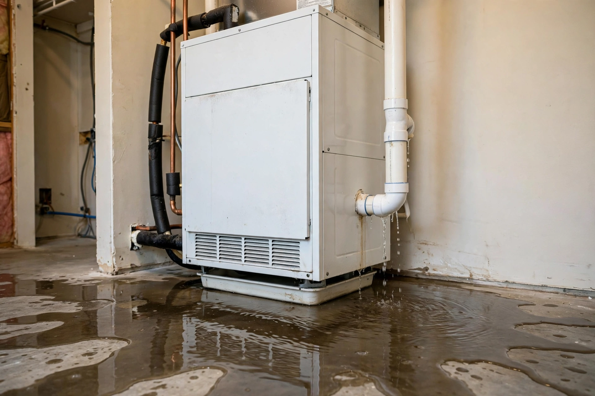 Water damage restoration in Miami, Florida - AC condensate leak repair