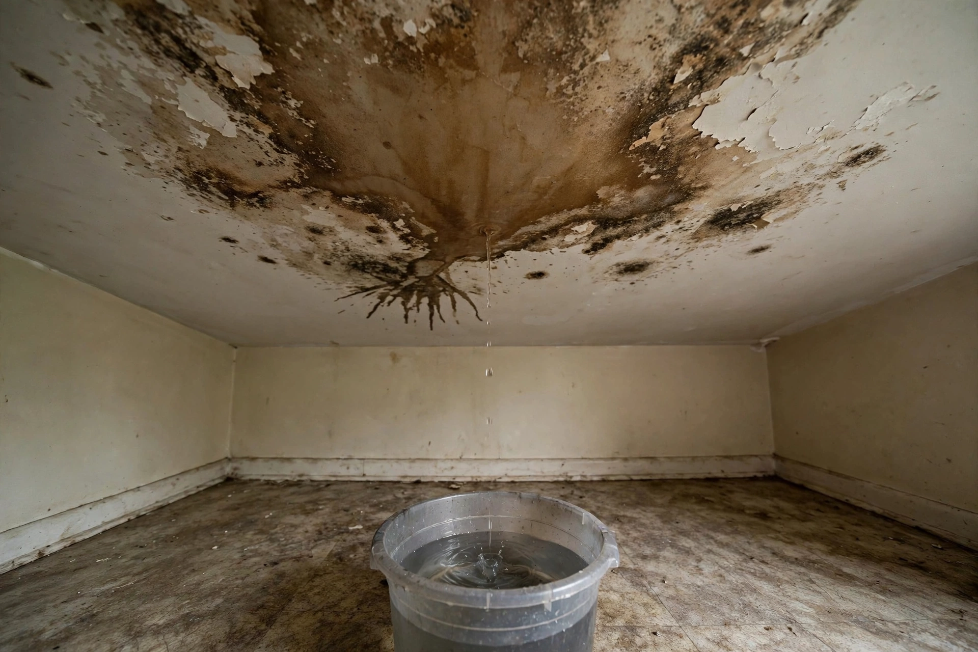 Water damage restoration in Jacksonville, Florida - ceiling water leak